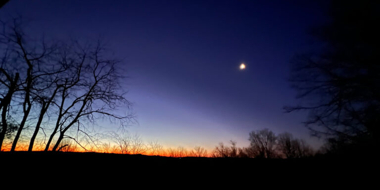 Venus Morning Star and Moon February 24, 2024, photo by Katy Morikawa
